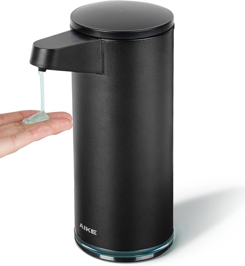 AIKE SensePro Automatic Soap Dispenser Type-C Rechargable, Stainless Matte Black Coating 12.8 fl.oz. for Liquid Soap - Image 1